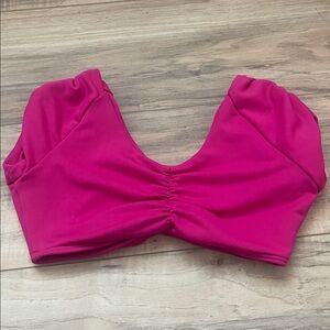 Vibrant Pink Kids Crop Top